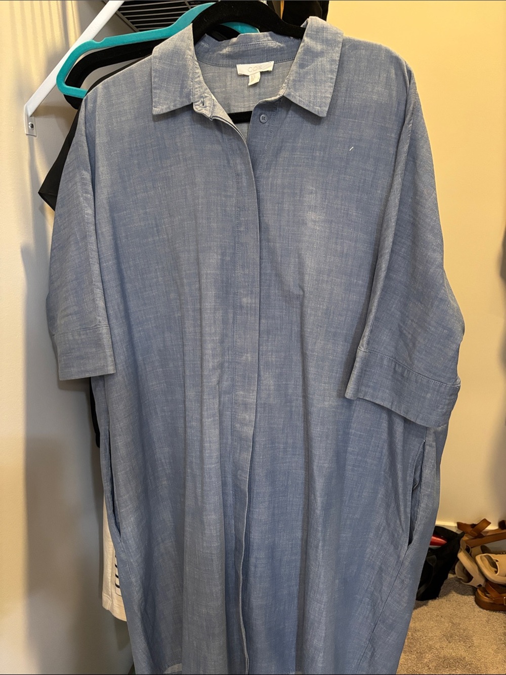 COS Light Blue Chambray Shirt Dress